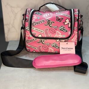 Juicy Couture Pink Graphics Logo Insulated Cooler Bag / Lunch Bag
